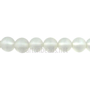 Glass Beads - Round - Crystal Matte - 6mm - 1 Strand